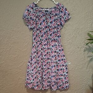 Talbots Women's Multicolor Floral Midi Dress. Size 4P